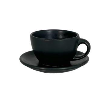 SERO EGG CUP AND SAUCER SET PASTEL BLACK 17CL ( EG2017M )