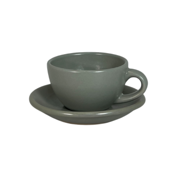 SERO EGG CUP AND SAUCER SET PASTEL GREY 17CL ( EG2021M )