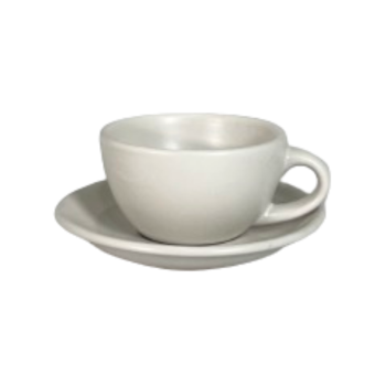 SERO EGG CUP AND SAUCER SET PASTEL WHITE 17CL ( EG2019M )