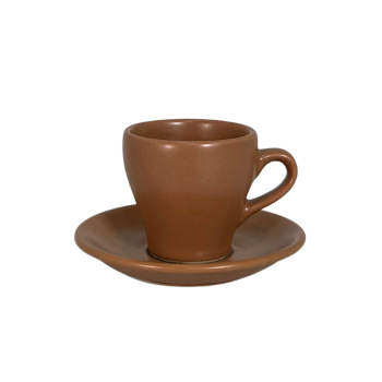 SERO TULIP CUP SAUCER SET PASTEL BROWN 17CL ( TU2022M )