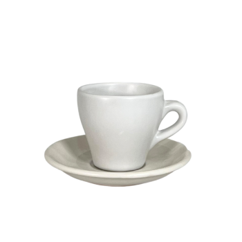 SERO TULIP CUP SAUCER SET PASTEL WHITE 17CL ( TU2019M )